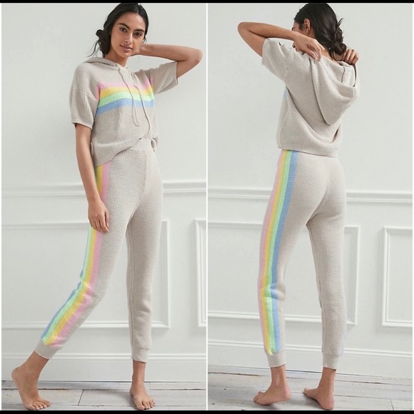 Anthropologie Saturday Sunday Rainbow Lounge Set - Picture 2 of 8